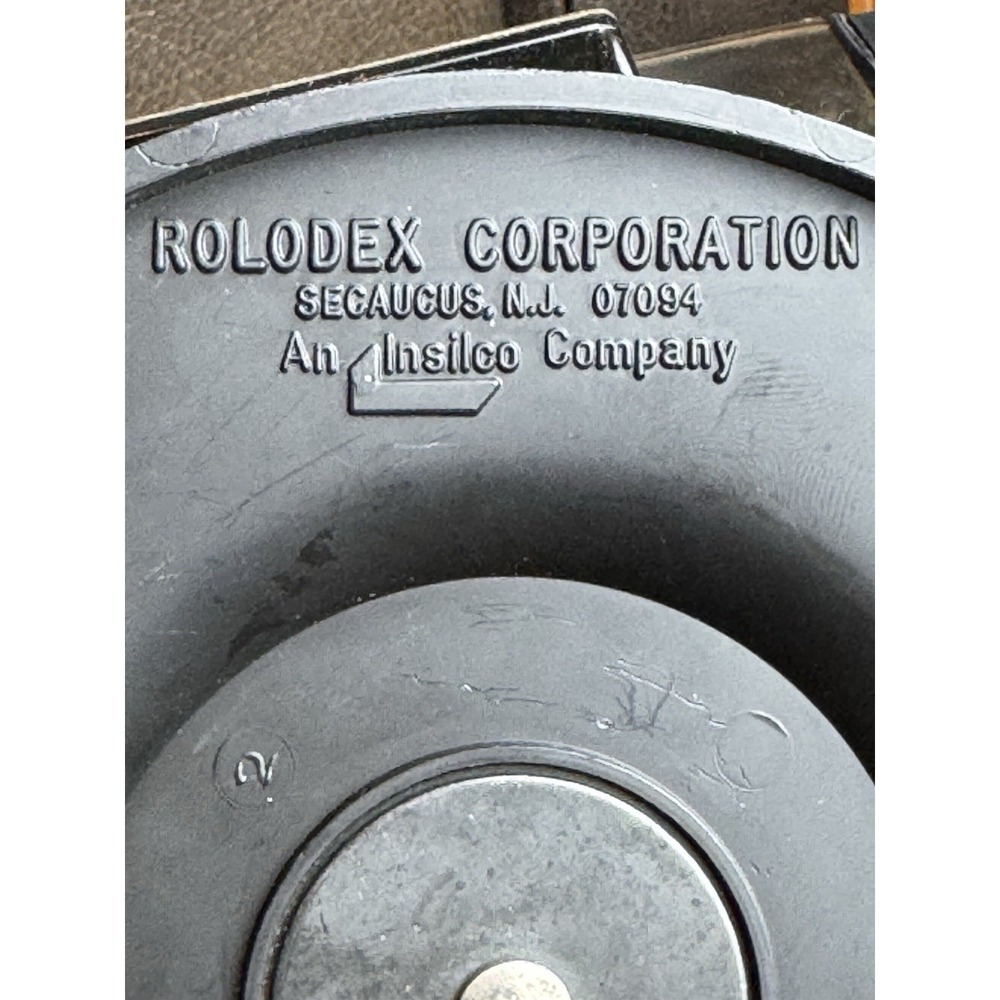 Vintage Rolodex SW-24C Rotary Card File Woodgrain Smoked Cover Made in USA - Picture 5 of 5